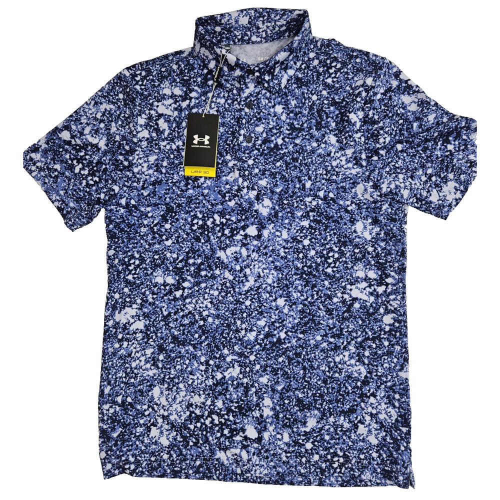 Under Armour Playoff Polo Shirt Men's Size Small Blue Performance Golf